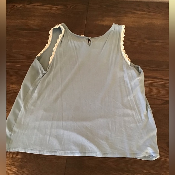 Light Blue Sleeveless Peter Pan blouse - Picture 9 of 12